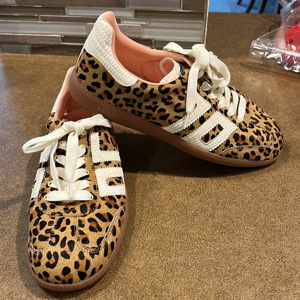 BACK 70 - CLOUD IN LEOPARD CAMEL WHITE SNEAKERS - Picture 6 of 12